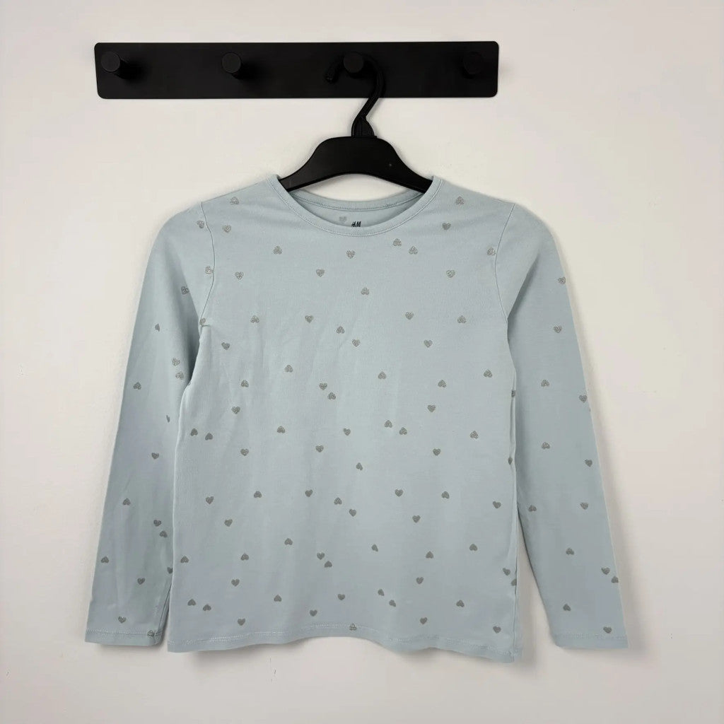 H&M szívecskés hosszú ujjú felső 134-140