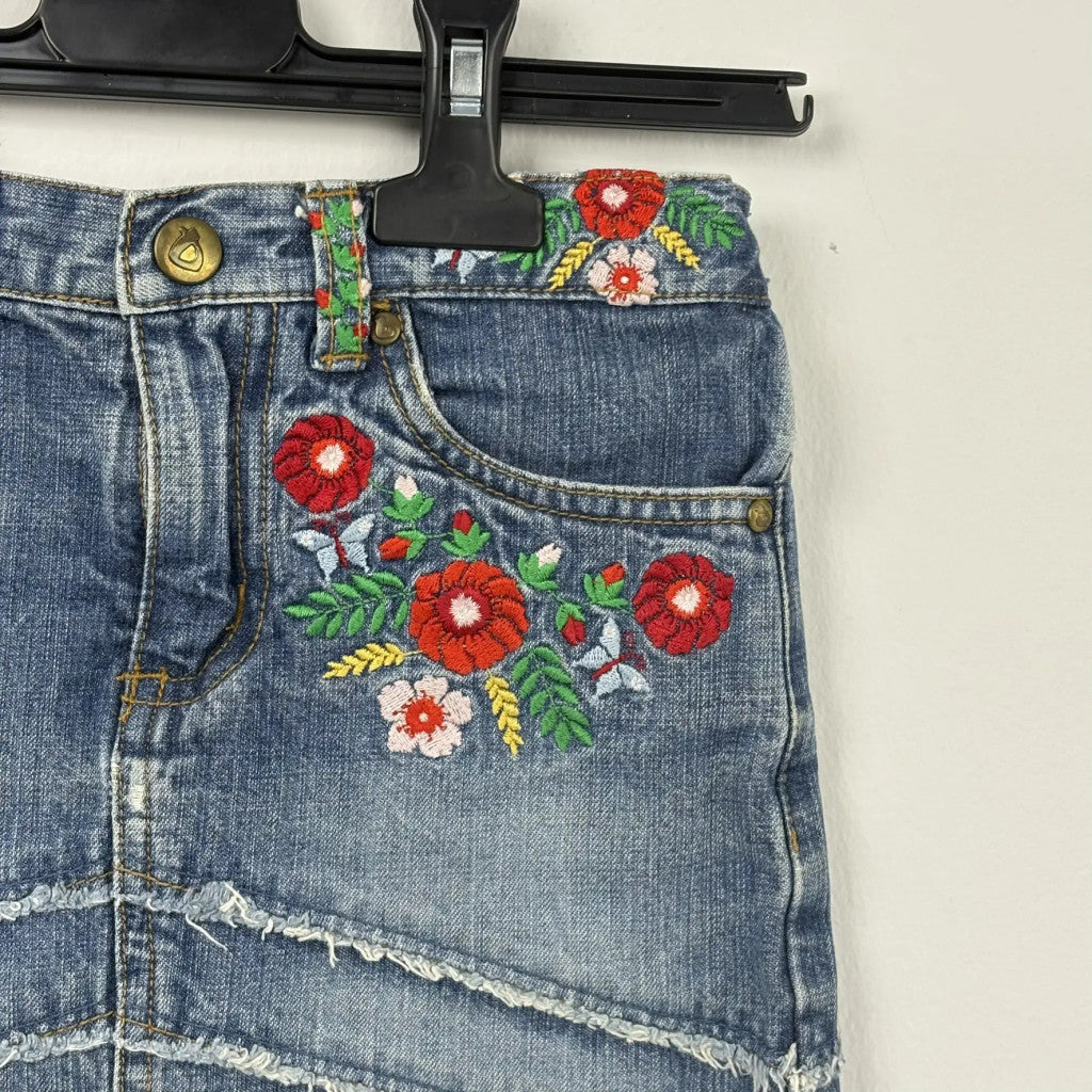 H&M - Kék virágos farmerszoknya (86)