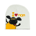 I Love Mom feliratos fehér pamut sapka (3-4 év)