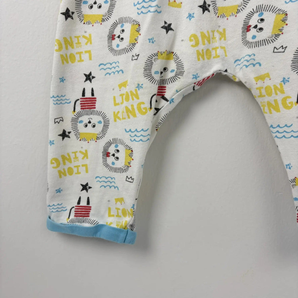 Mini World Fehér mintás leggings (80-86)