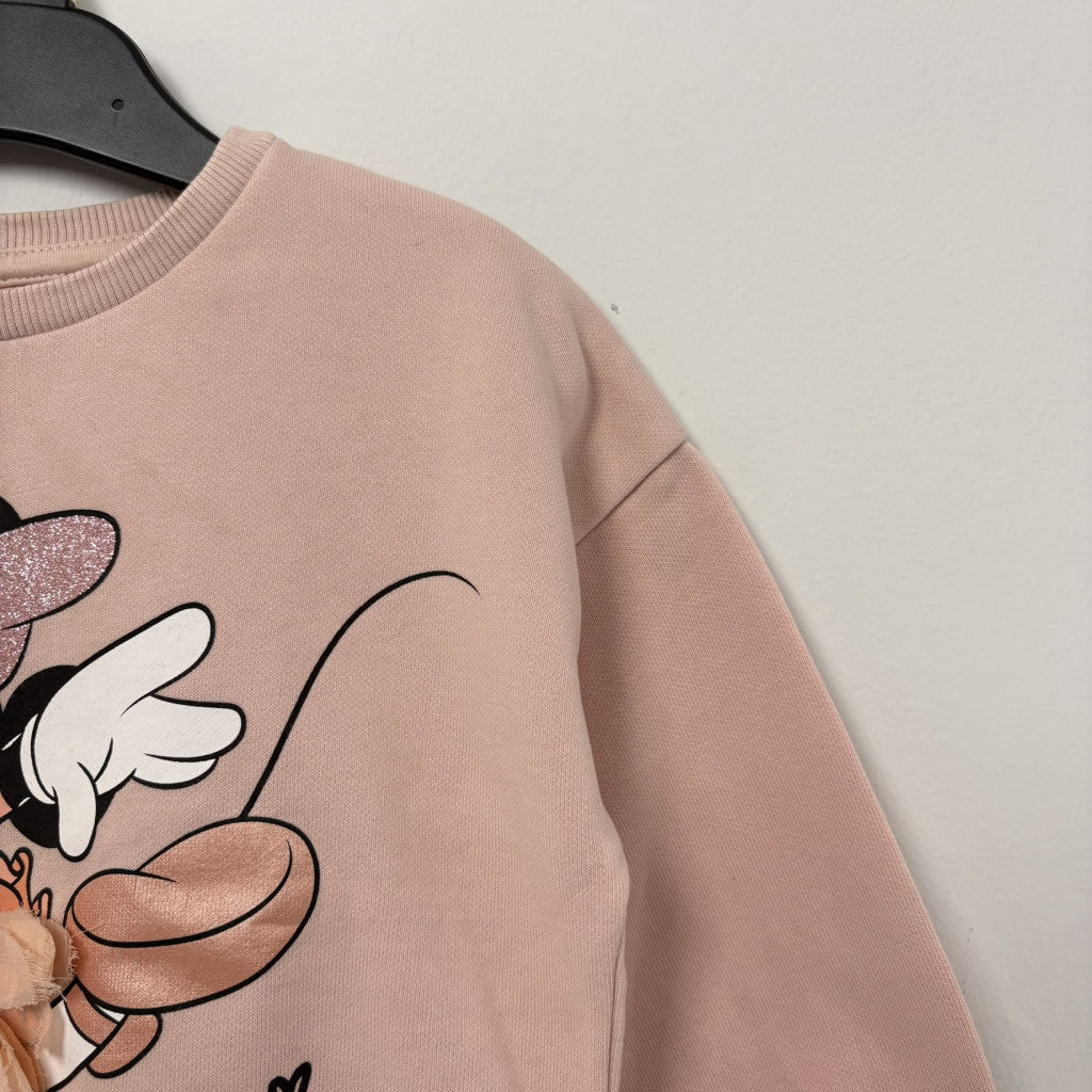 Disney Rózsaszín Minnie egér mintás lány pulóver (92)