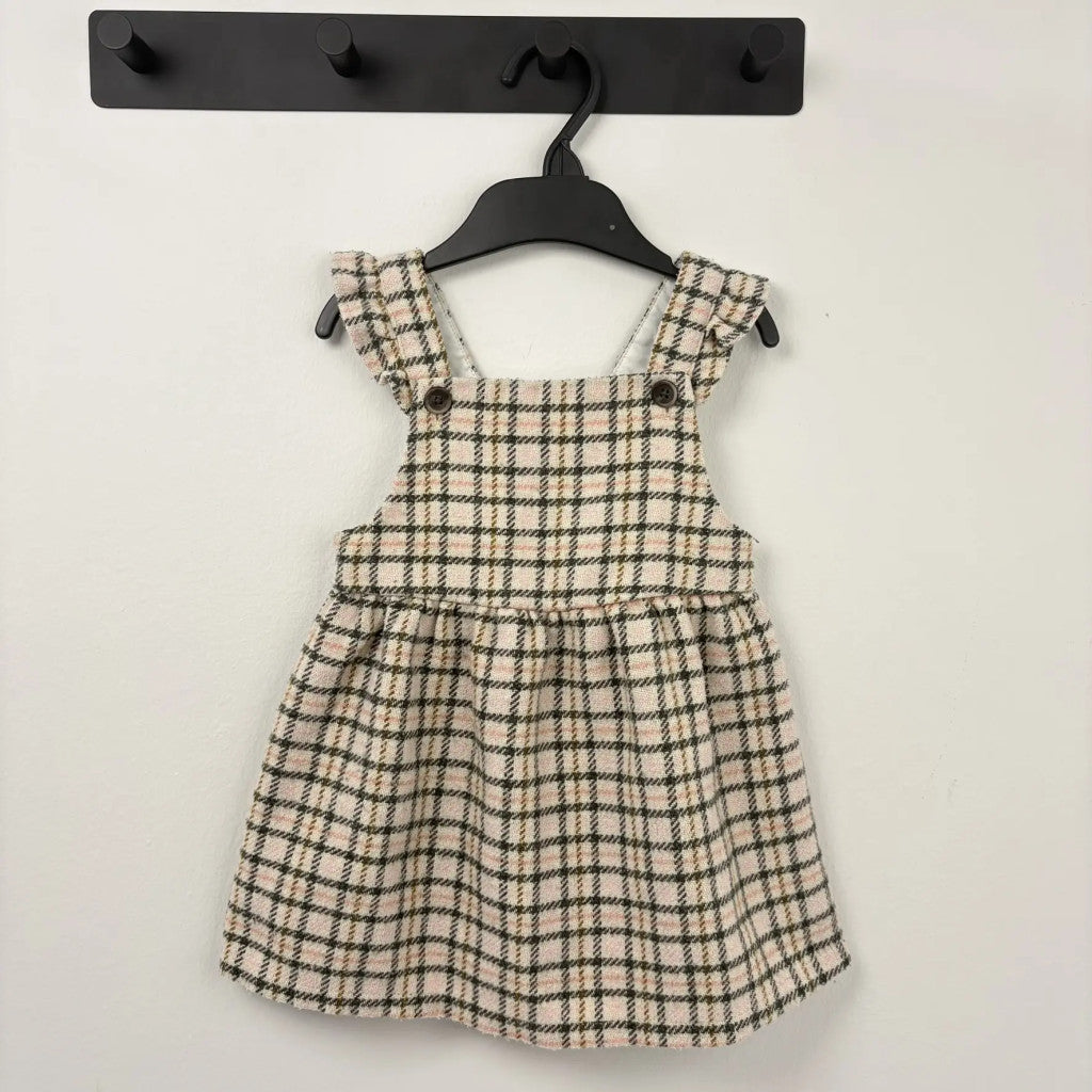 F&F Kockás baba ruha 80