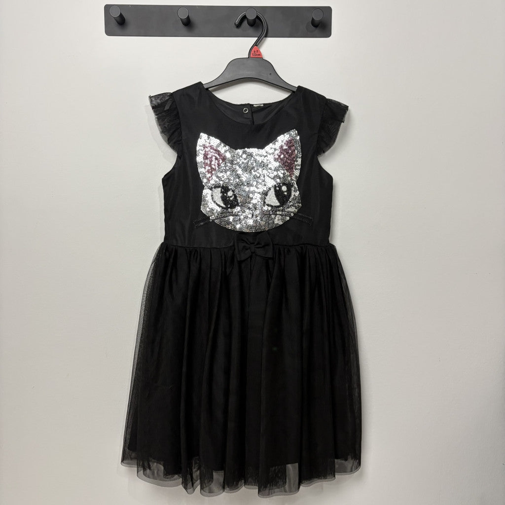 H&M Fekete cicás alkalmi ruha lányoknak (122)