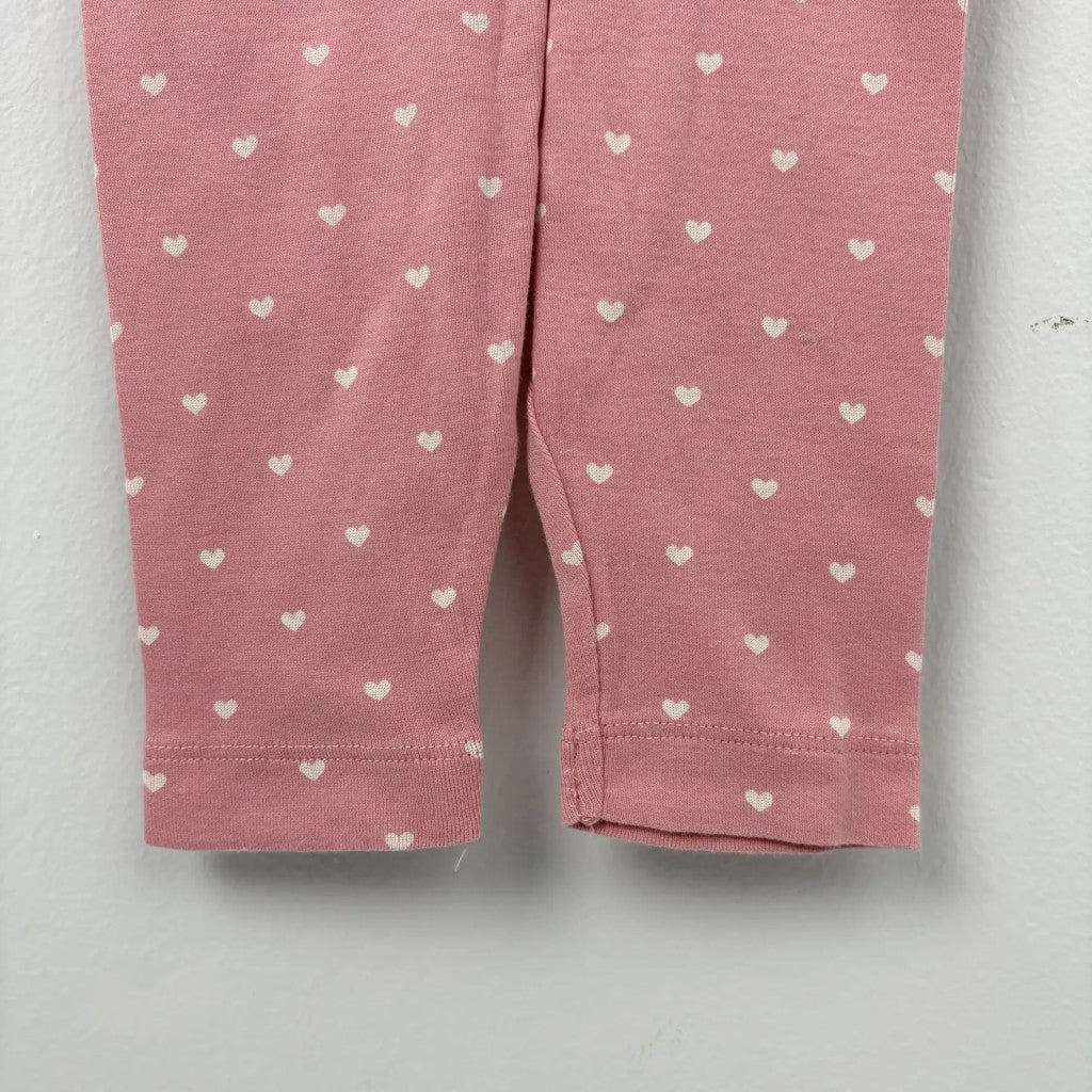 H&M Rózsaszín szívecskés leggings 62