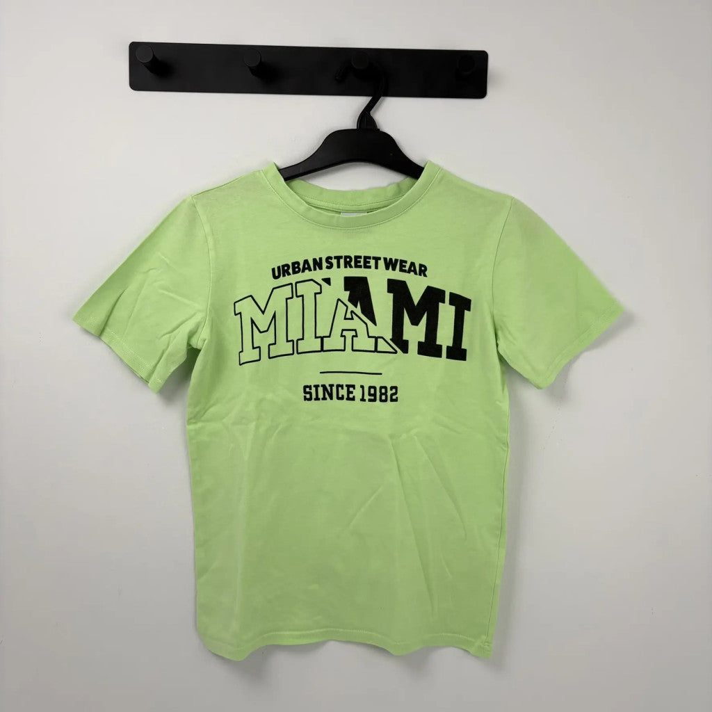 Chapter Young zöld Miami feliratos póló, fiú (146-152)