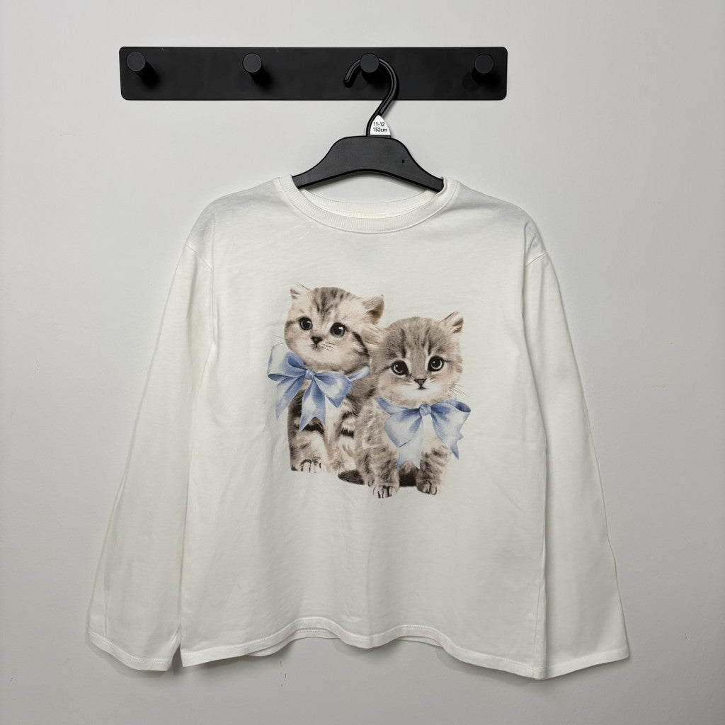 H&M Cicás mintás lány hosszú ujjú felső (134-140)
