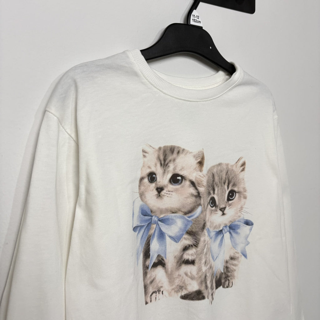 H&M Cicás mintás lány hosszú ujjú felső (134-140)