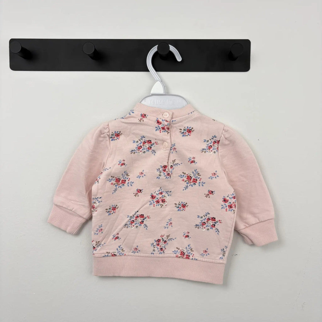 Baby Club Rózsaszín mintás pulóver (62)