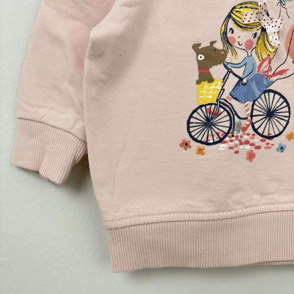 Baby Club Rózsaszín mintás pulóver (62)