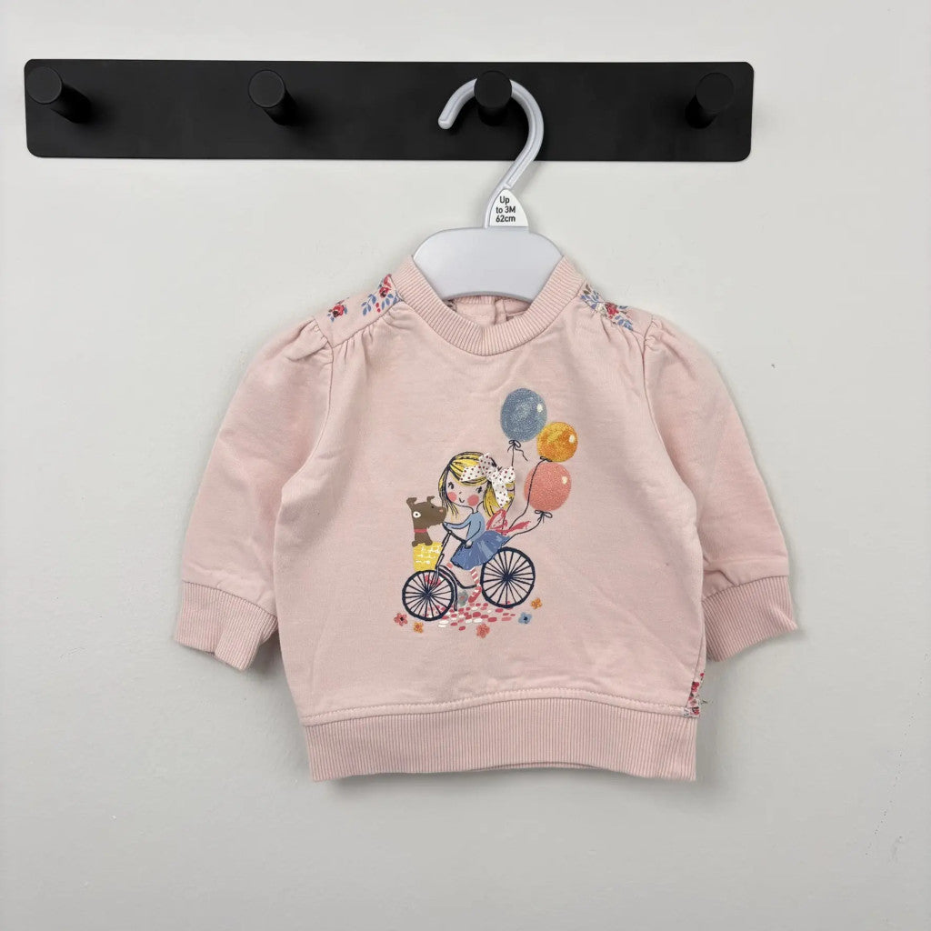 Baby Club Rózsaszín mintás pulóver (62)