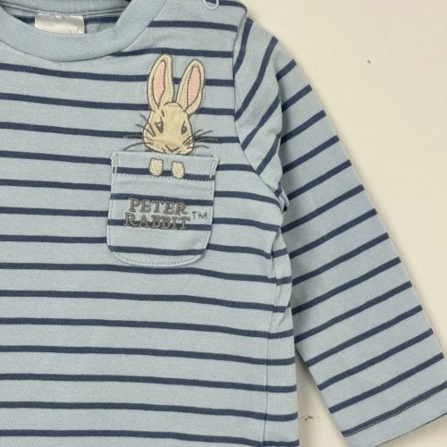 F&F kék csíkos hosszú ujjú felső 68