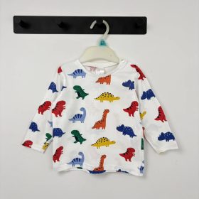 H&M Fehér dínós hosszú ujjú felső 80