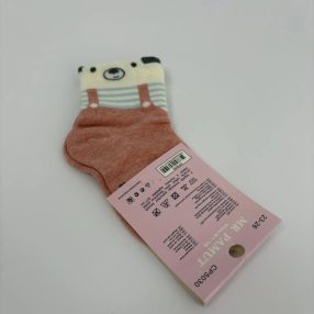 Mr.Pamut barackszínű macis zokni 23-26