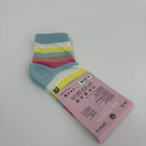 Mr.Pamut színes-csíkos zokni 19-22