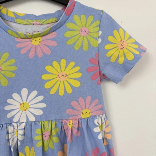 Matalan kék virágos ruha 98