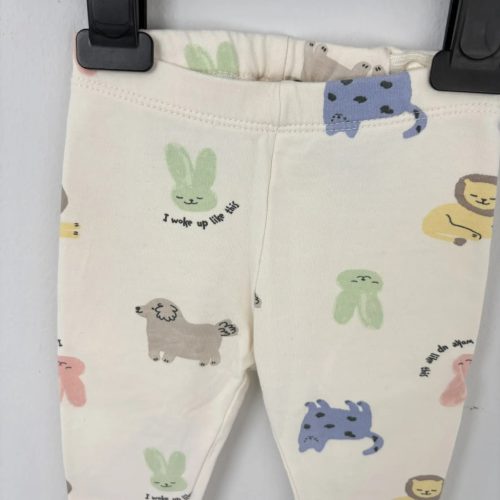 H&M bézs állatos melegítőnadrág 68