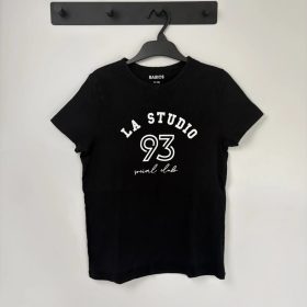 Fekete La Studio feliratos póló 152
