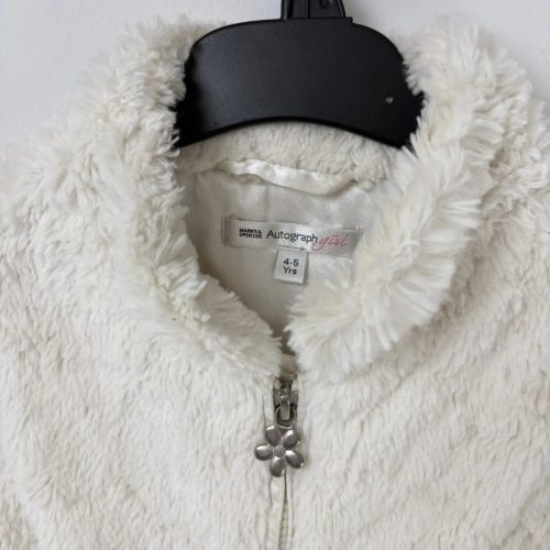 Marks & Spencer fehér szőrmés mellény 110