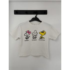Zara fehér Peanuts mintás póló 122