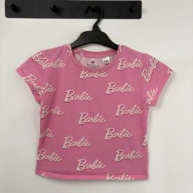 H&M rózsaszín barbie feliratos póló 110-116