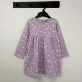 F&F Basics lila smile mintás ruha 92