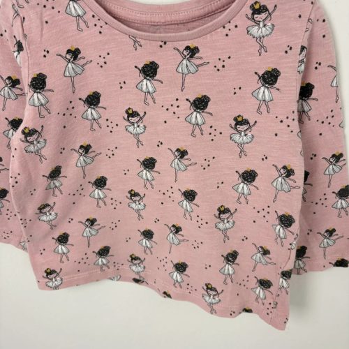 Matalan balerina mintás hosszú ujjú felső 86