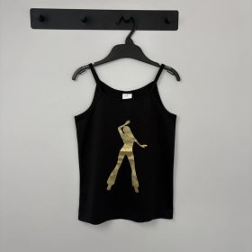 Fekete mintás pántos top 122-128