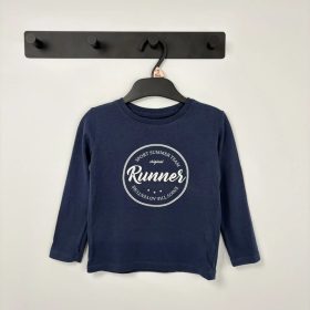 Fox & Bunny sötétkék mintás hosszú ujjú felső 92