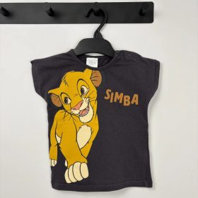 Disney szürke Simba mintás rövid ujjú póló, lány (80)