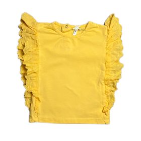 Kiwi sárga fodros ujjú felső 92