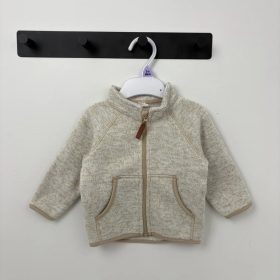 H&M barna-szürke cipzáros pulóver 68