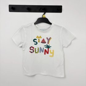 Primark fehér feliratos póló, lány (104)