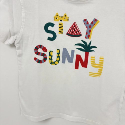 Primark fehér feliratos póló, lány (104)