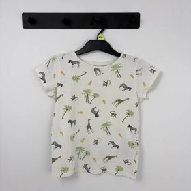 Dopodopo Fehér állatmintás póló, lány (116)