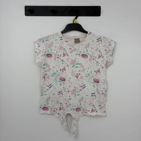 Little Kids fehér virágos póló, lány (122)