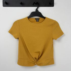 Primark bordázott sárga póló, lány (122)