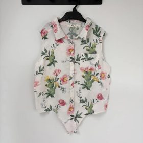 H&M virágos ujjatlan ing 158