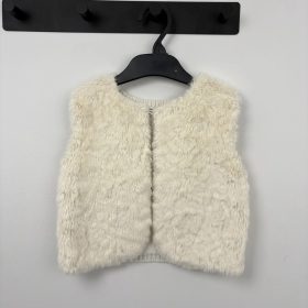 H&M Fehér szőrmés mellény 110-116