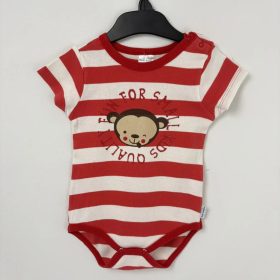 Fuar Baby Csíkos macis body 80