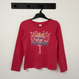 S.Oliver pink mintás hosszú ujjú felső 122-128