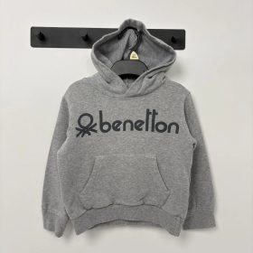 Benetton Szürke kapucnis fiú pulóver (104)