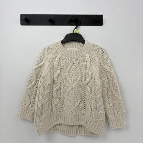 Zara Törtfehér kötött lány pulóver (110)