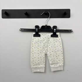 Fehér csillagos baba leggings (újszülött)