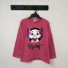 Pink cicás hosszú ujjú felső 116