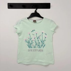 Little Kids Világoszöld virágos póló (116)