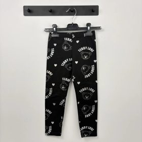 Fisherfield Fekete maci-szívecskés lány leggings (110)