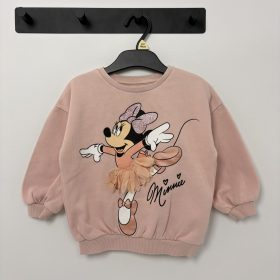 Disney Rózsaszín Minnie egér mintás lány pulóver (92)