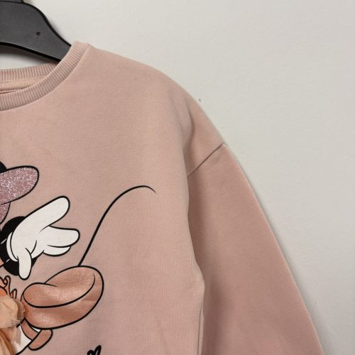 Disney Rózsaszín Minnie egér mintás lány pulóver (92)