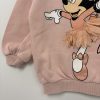 Disney Rózsaszín Minnie egér mintás lány pulóver (92)