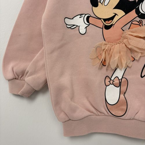 Disney Rózsaszín Minnie egér mintás lány pulóver (92)